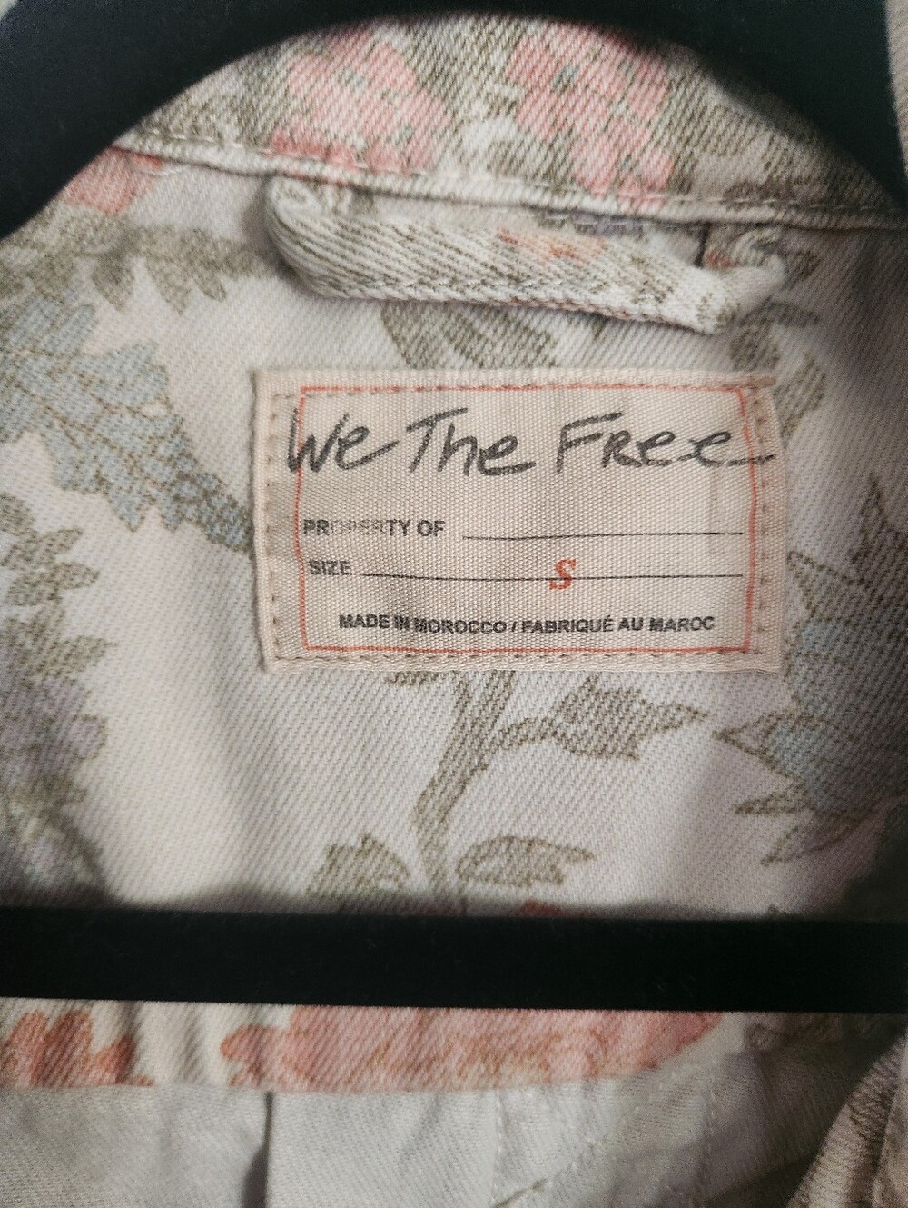 Free People We The Free Floral Denim Swing Jacket - Picture 8 of 9